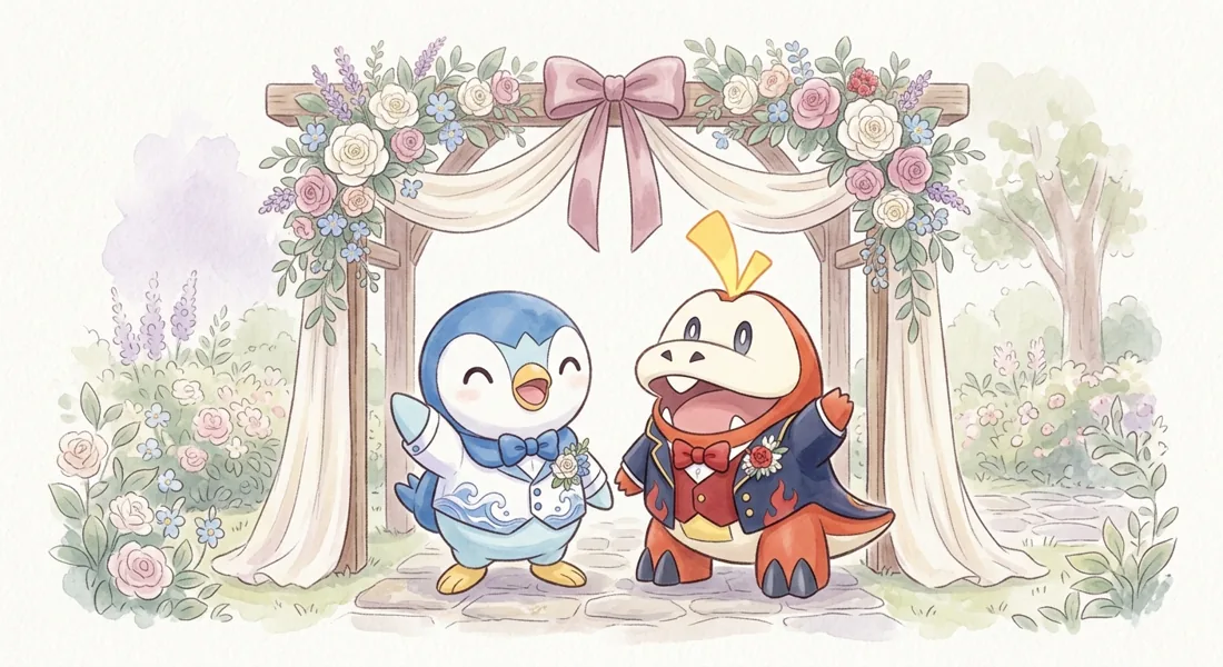 Piplup e Fuecoco si sposano